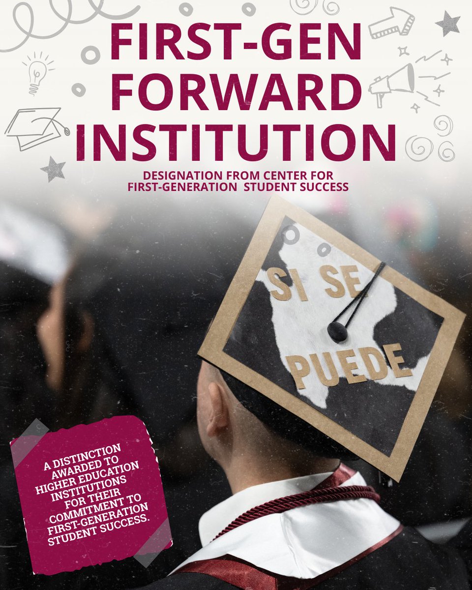 nmsu's tweet image. ⭐ 12 Days of Aggie Pride ⭐

NMSU is proud to be recognized as a First-gen Forward institution! This designation acknowledges our commitment to supporting first-gen students every step of the way from applying to graduating and beyond! 🎓

#AggiePride