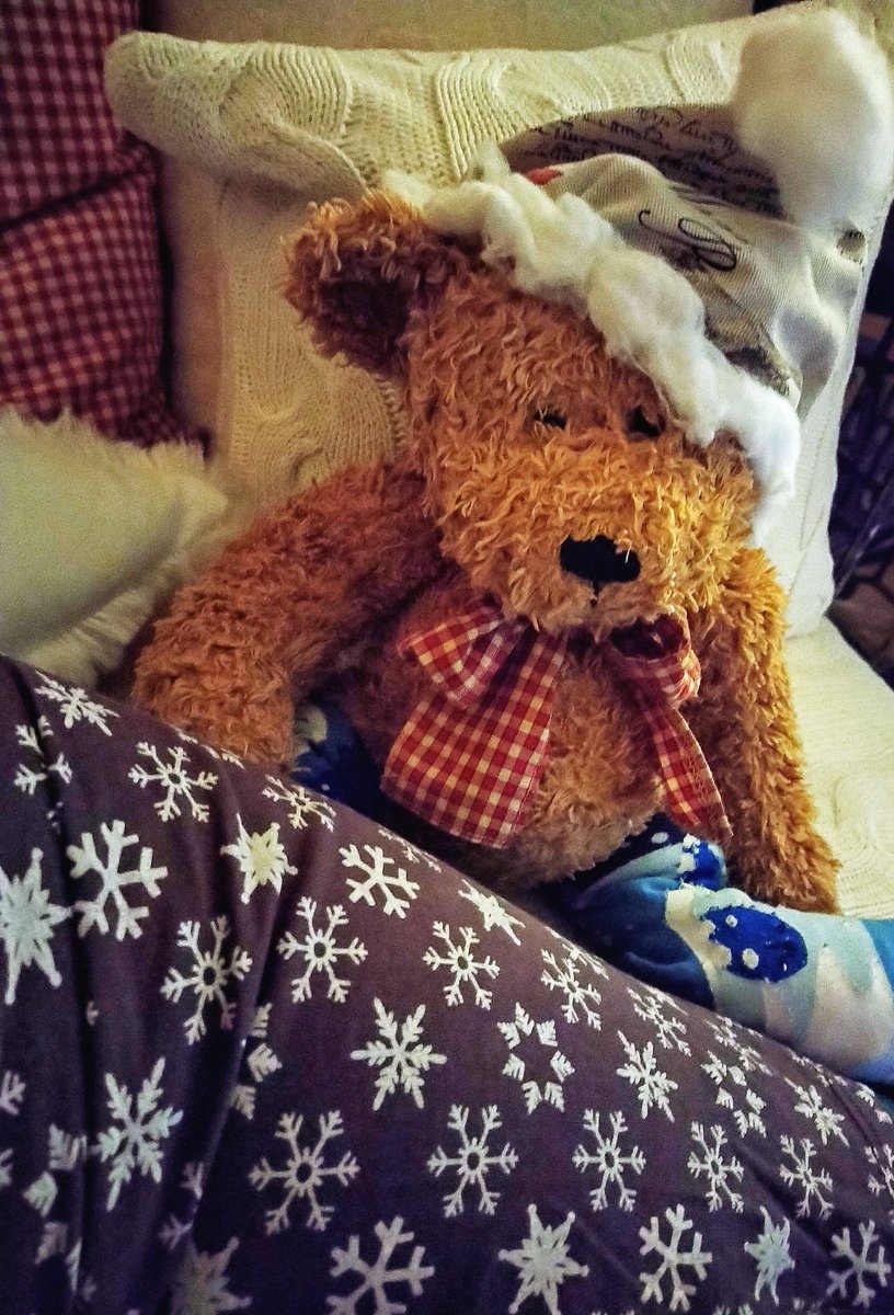 🧸Duuuu, Rosi
👩Ja Franzl, was is?
🧸Duuuhuuu, da san gaaaanz fui Schneeflöckchen auf deiner Hosen drauf. Aba draußen ist doch fui z'warm. Mia kanndn doch de❄️❄️❄️draußen hi henga🤔
👩Na Franzl des gäd ned Franzl🤭