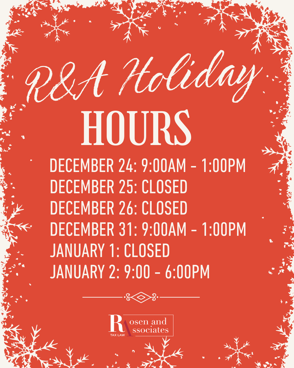 Rosen & Associates Tax Law tweet media