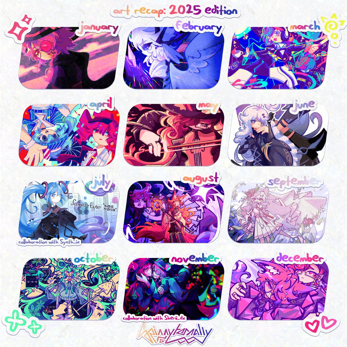 Thank you for the support in 2025! 
Here are my favorite pieces this year. I feel like i've changed alot as both an artist and a person, but it seems like some things still stay the same.