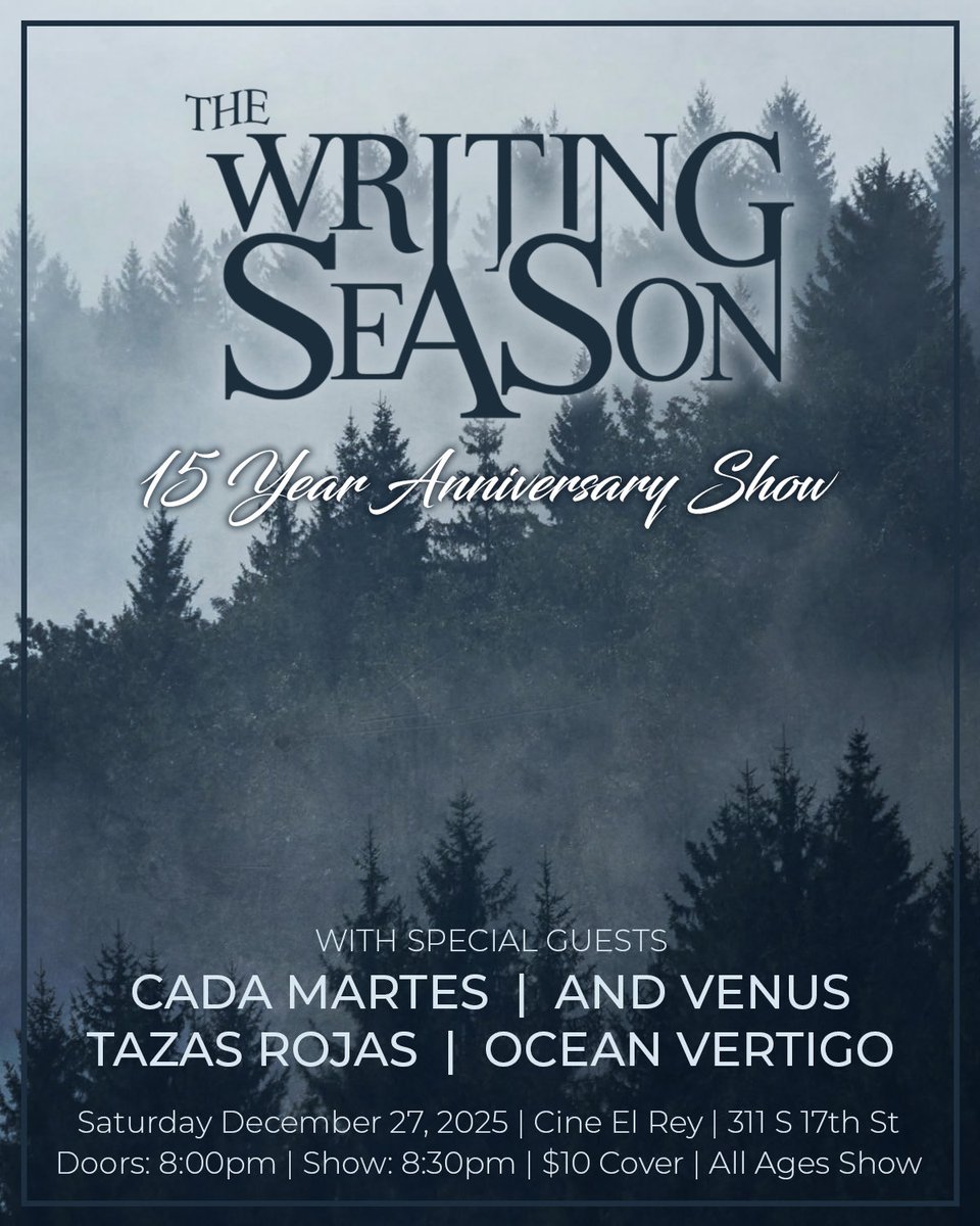 WritingSeason's tweet image. 4 days away! See you this Saturday at @cineelrey - Xoxo