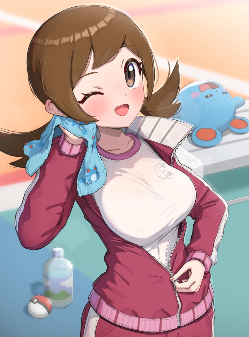 Pokeprotagonxst's tweet photo. 🎀Ufff que calor después de una maratón.

*La criadora había participado en el pokeathlon con su Marill.* https://t.co/ekYrb3C4Ew
