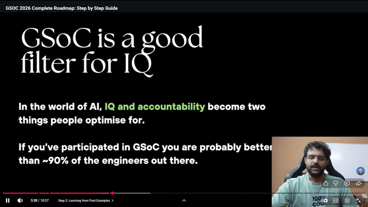 Rajneeshvermaa's tweet image. Starting GSOC 2026 prep TODAY! 🚀
Following @kirat_tw  guide videos to nail participation.
From hostel room to open source impact. 
Who's prepping with me? 👇 
#GSoC2026 #BuildInPublic #OpenSource