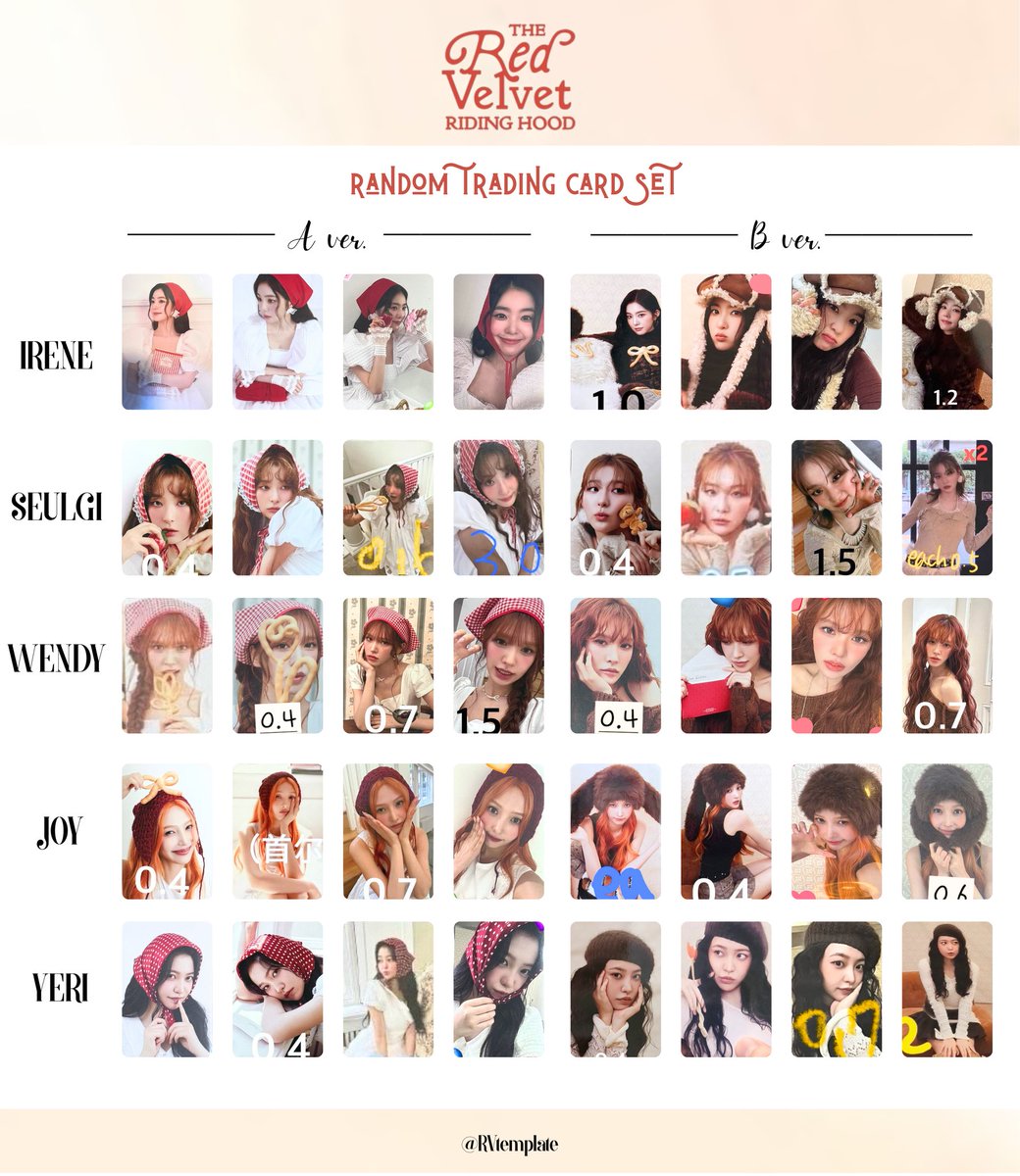 Red Velvet 2026 season's greetings random trading card set