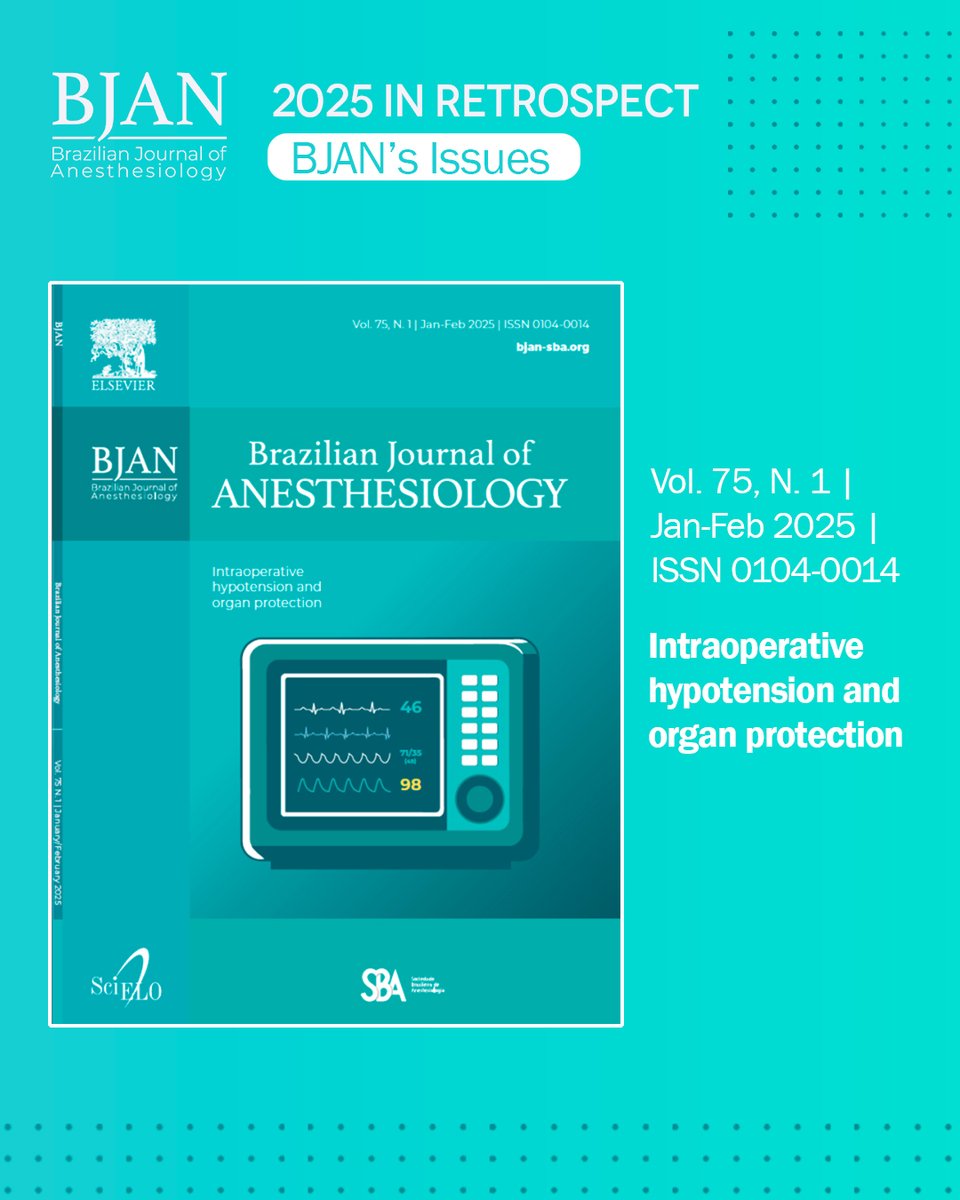 BJAN - Brazilian Journal of Anesthesiology tweet media
