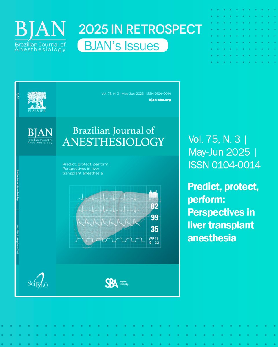 BJAN - Brazilian Journal of Anesthesiology tweet media