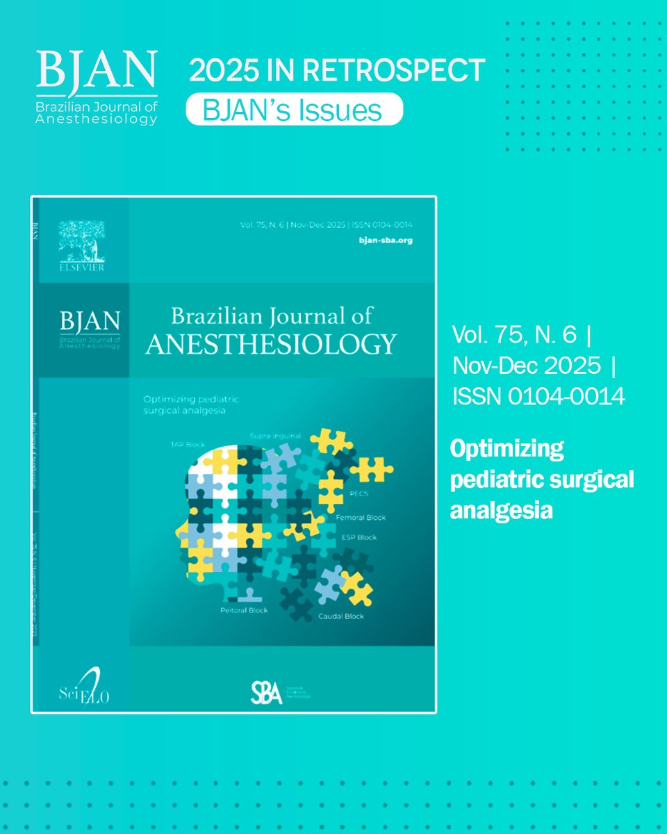 BJAN - Brazilian Journal of Anesthesiology tweet media
