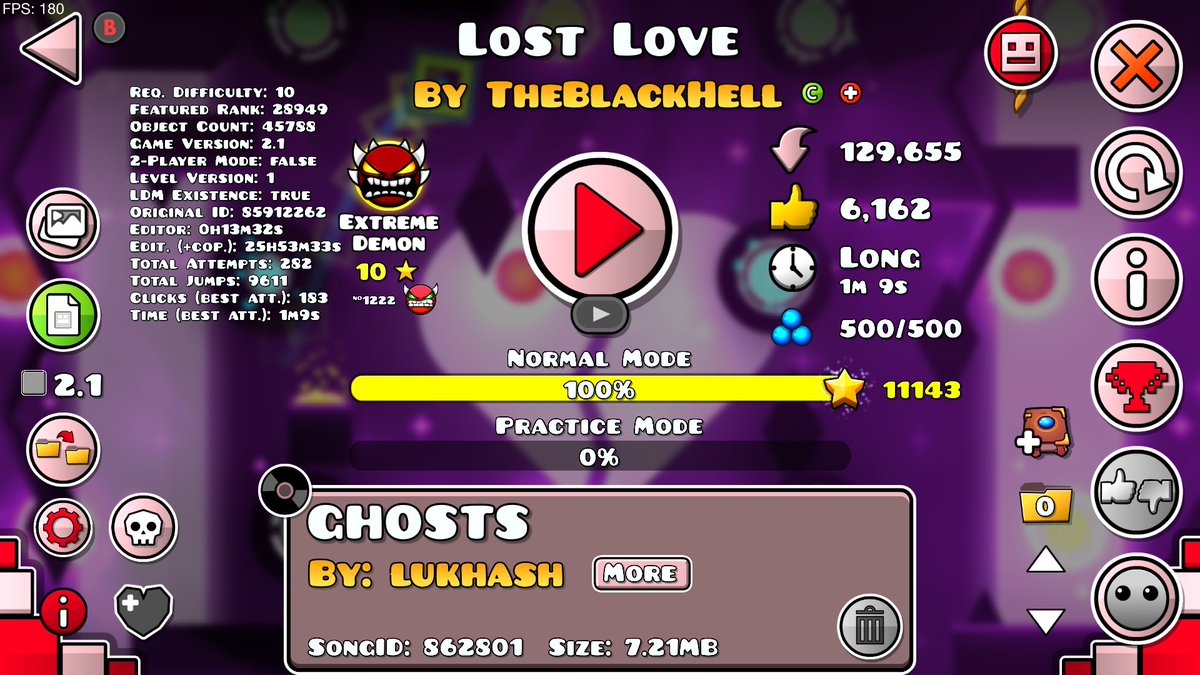 _Nightsyy's tweet image. Ese épico momento cuando te pasas un extreme demon

Lost Love 100%, cuarto extreme demon, 3 años completos después del último
Vean: youtu.be/ZtrdArV9iZY