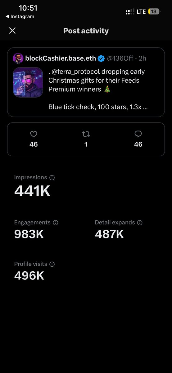 136Off's tweet image. ! @Support
My post received a sudden spike of suspicious views (~440k) with no organic engagement.
This was not initiated by me.
Please review and filter fake traffic to avoid account impact.
Thank you.