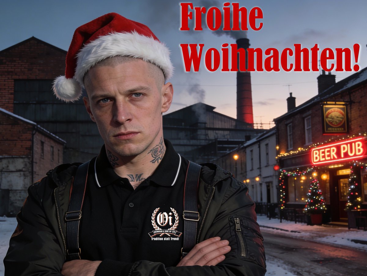 Froihe Woihnachten! wünscht das Team von Skinhead24. Wenn euch an den Weihnachtstagen langweilig wird, dann schaut doch mal bei uns im Shop vorbei: skinhead24.de

#skinheads #skinhead #skinheadstyle #oioioi #skinheadshop #skinheadstore #workingclass