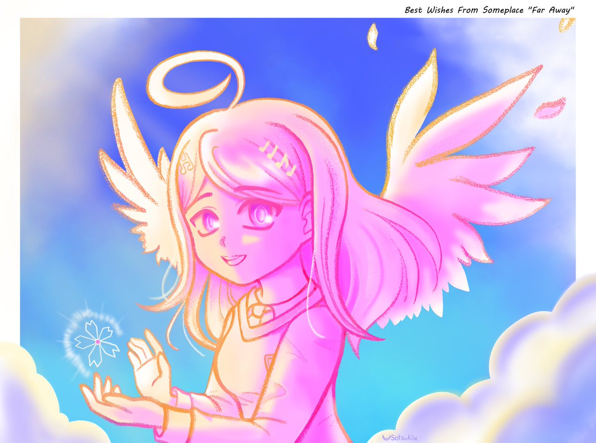 Kaede Ahoge Halo part 2! I still like the old one but I wanted to draw it again but this time using some of the tips I learned from Naoki Saito recently

Happy Holidays everyone! And Merry Christmas to those who celebrate
#danganronpa