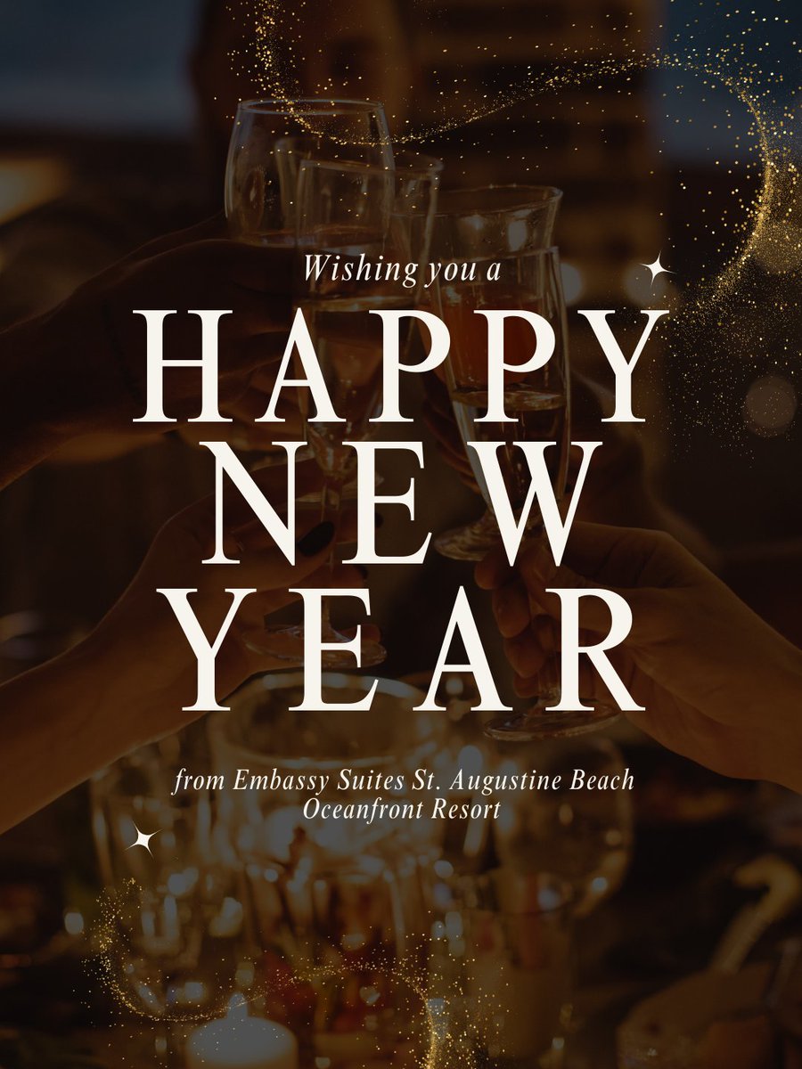 Here's to a year full of new possibilities! Happy New Year from Embassy Suites St. Augustine Beach Oceanfront Resort. 🎉 #Happy2025