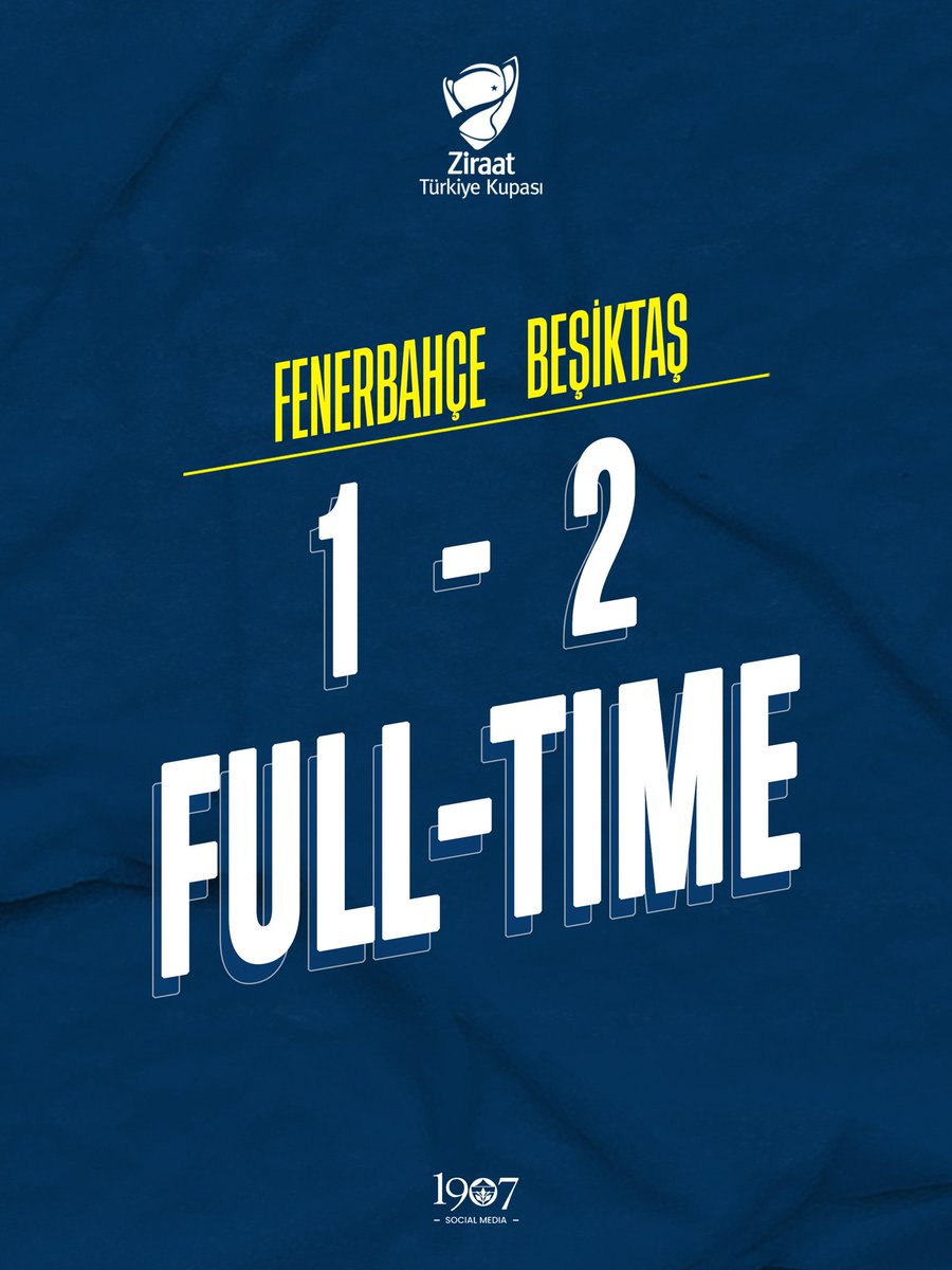 1907FBD's tweet image. MS: Fenerbahçe 1-2 Beşiktaş

#FBvBJK