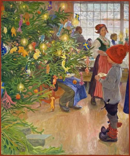 Christmas in Sweden.(now it is Christmas) n.d. Carl Larsson Sweden