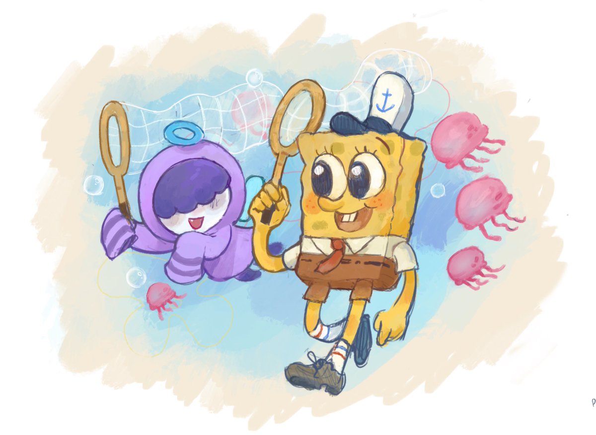 yaoisoobin's tweet image. hhmnyaring makes a new friend 🪼🫧