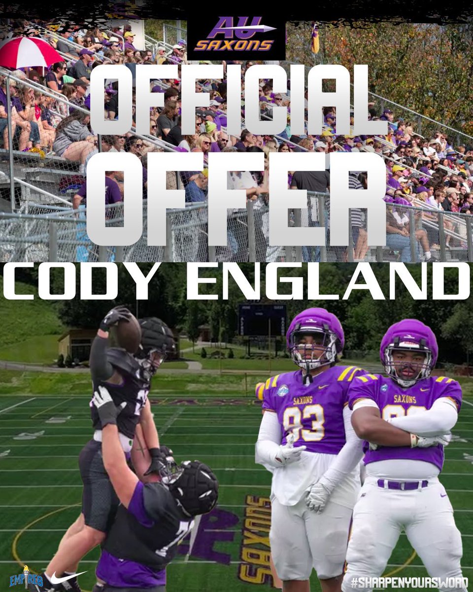 I am blessed to receive my first offer from Alfred university to play college football I want to thank <a href="/MaccusD/">Maccus Dinsmore</a> and the Alfred coaching staff for this opportunity. also <a href="/CoachHugle/">Michael Hugle</a> for helping me get to this point