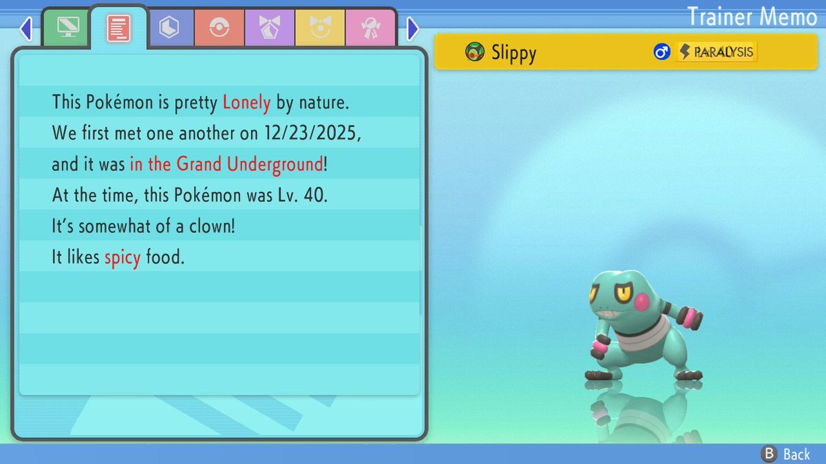 SH_Stain's tweet image. Full Odds Shiny Croagunk in Brilliant Diamond for Badge Quest #6 after 11731 REs in the Underground!