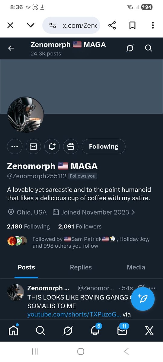 Two accounts looking to connect and engage with more fantastic patriots 
<a href="/Zenomorph255112/">Zenomorph 🇺🇸 MAGA</a> 
<a href="/jcw7766/">ClarkW.</a> 
F&amp;R
💪🫶💯🇺🇸