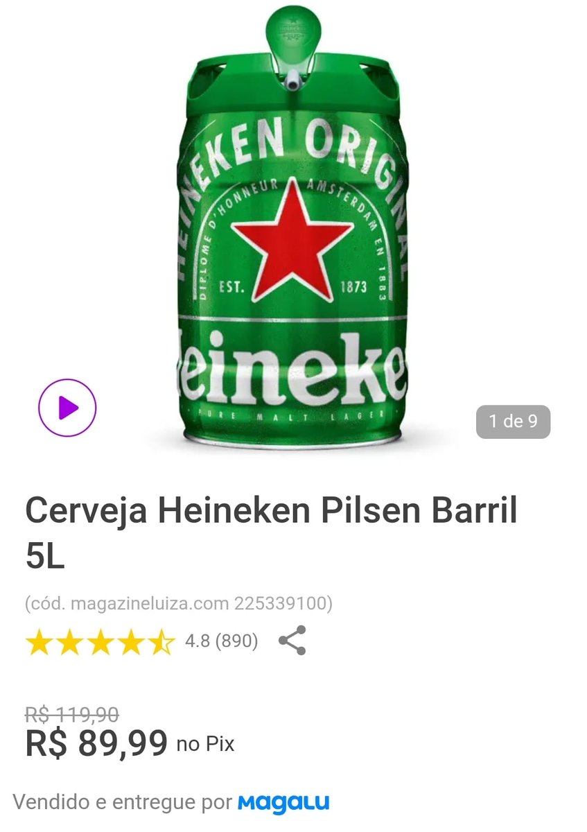 🍻 Cerveja Heineken Pilsen Barril 5L 🤑 Por R$ 89,99 no PIX 🔗  https://t.co/nAqCBHrm7N Esta oferta pode acabar a qualquer momento. 💬  Entre para o grupo Promos da Ponzo: https://t.co/Do75KiSTfc, image size:847x1200