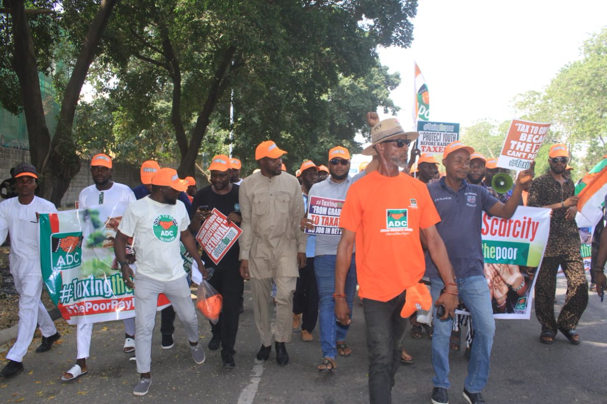 Today, I led a protest of young Nigerians against the 2026 tax laws that were altered after passage and imposed without public consent. The action speaks to widespread anger over taxes introduced through backdoor changes that never received legislative approval. Young people are