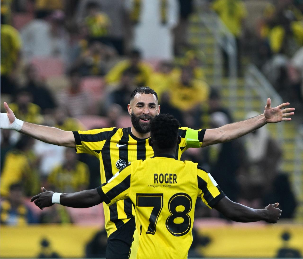 صور فرحة لاعبي نادي الاتحاد بهدف التقدم الاتحاد 1 - 0 ناساف صحيفة المدينة تصوير : إبراهيم عسيري #دوري_أبطال_آسيا_للنخبة 