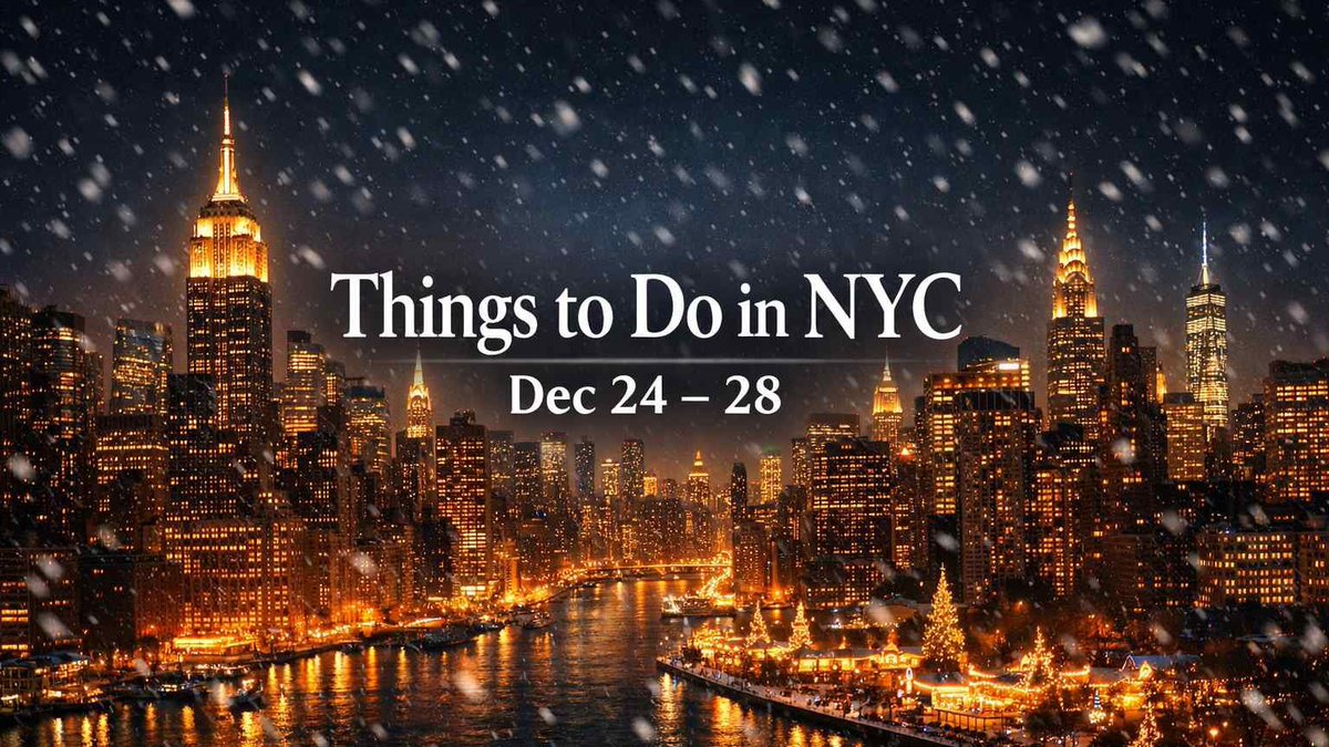 📍 NYC Holiday Week Vibes!
Experience the magic of New York City this December 24–28 🎄✨ From iconic Christmas sights and cozy winter strolls in Central Park to Broadway shows, holiday markets, and festive rooftop parties

mtsproductions.com/things-to-do-i…

#NYCThingsToDo #NYCDec25 #nyc
