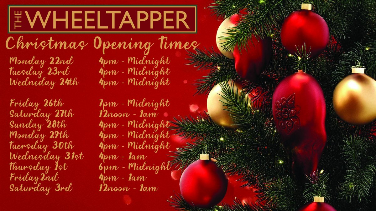 wheeltapperbar's tweet image. Come and see us this Christmas :)