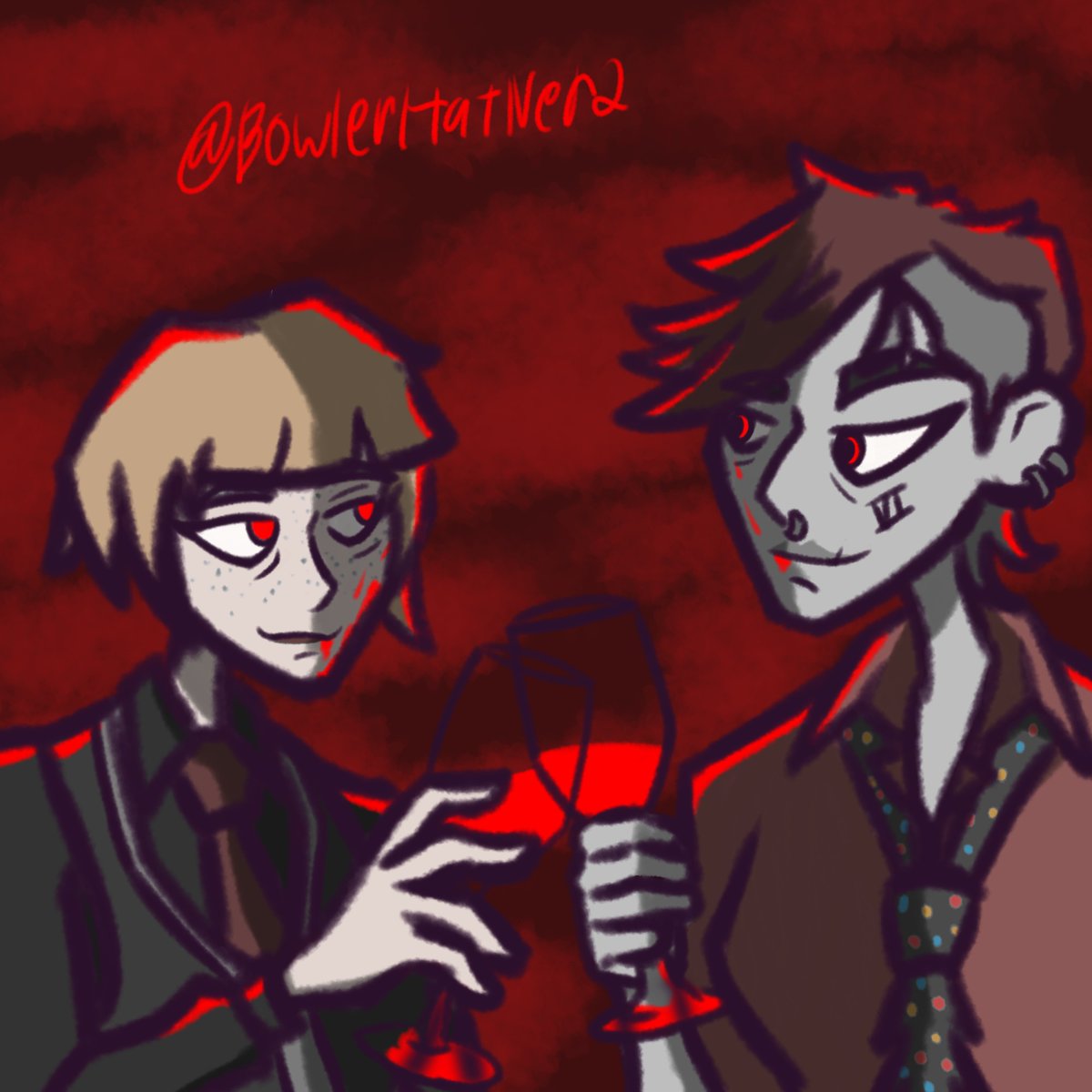 BowlerHatNerd's tweet photo. Maddie Mikklesen Nolen and Vi Graham celebrating the holidays in their own special way :)
#arcane #ArcaneSeason2 #arcanefanart #viarcane #MaddieNolen #maddiearcane #maddvi https://t.co/twXWOTd0oD