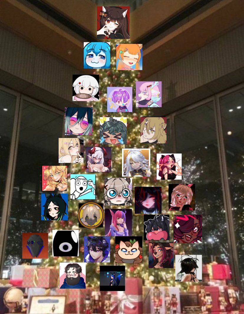 Got my Vtuber Christmas tree up just before Christmas!🎄🎁

Here's just few of many people I got up there that I have interracted with, streamed together or overall marvelled and looked up to🩵

In the comments their links more or less in order from the top!

#Vtubers #Vtuber