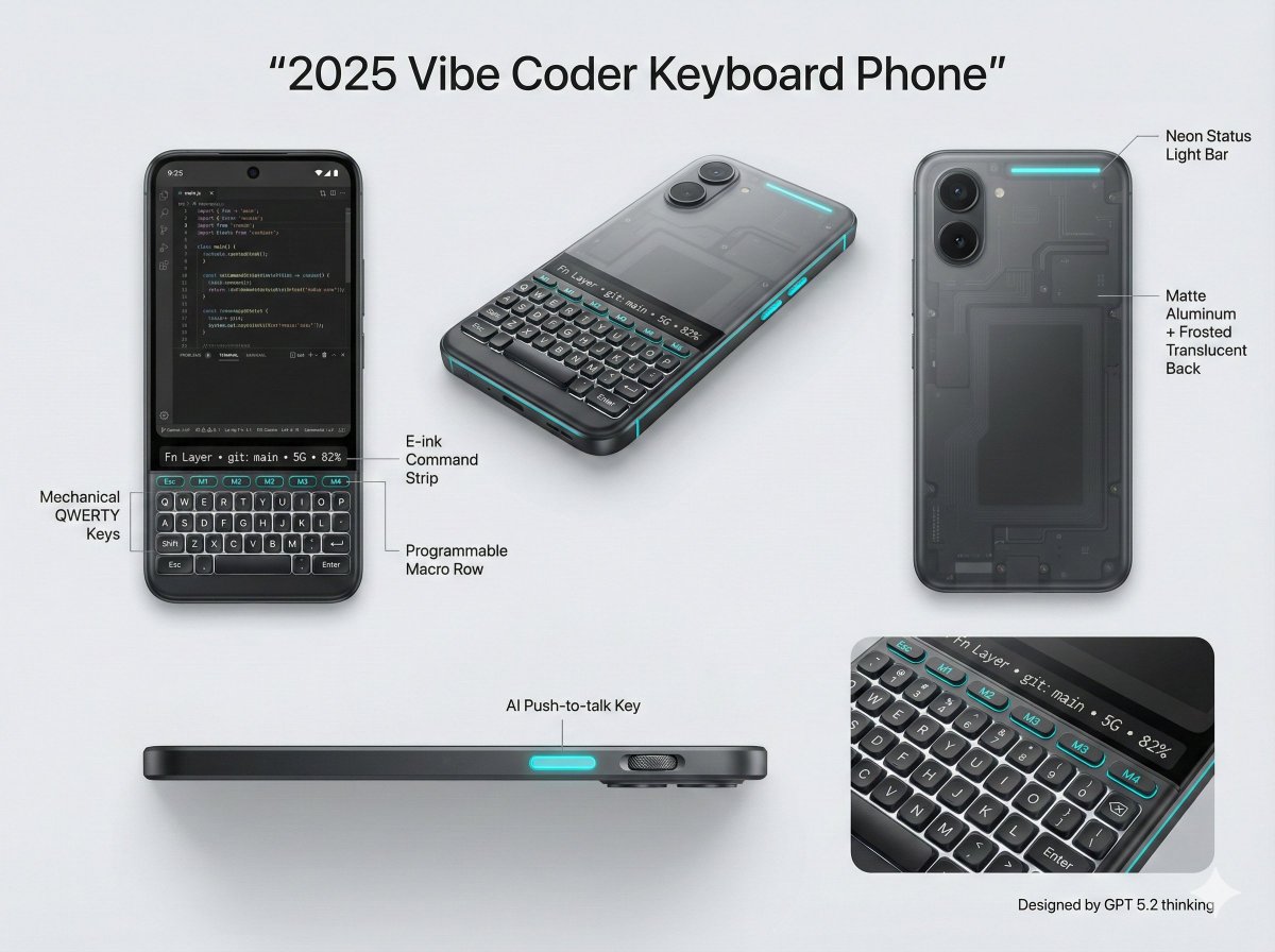 Vibe Coder Keyboard Phone Design Task — example 4