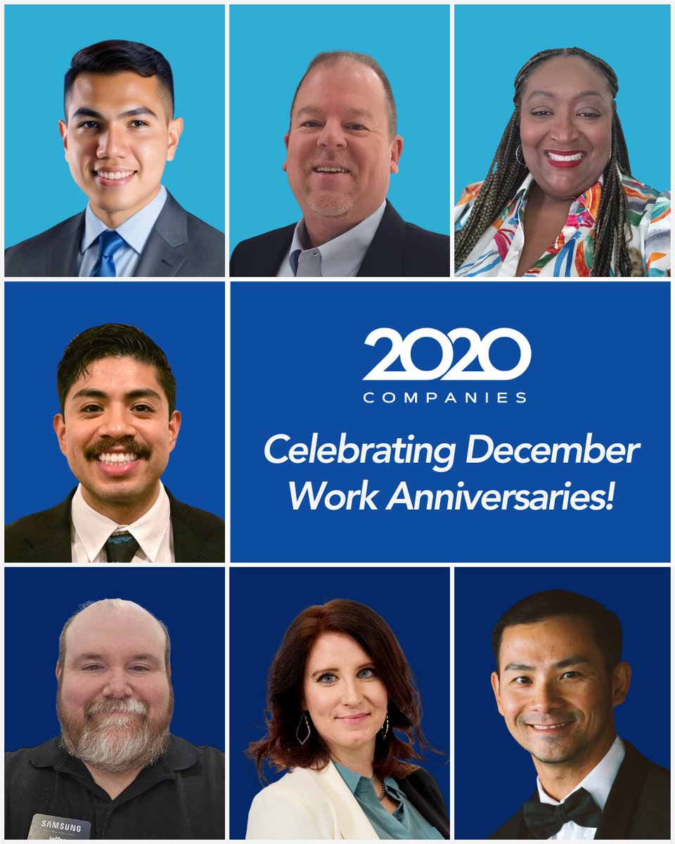 2020Companies's tweet image. As the year comes to a close, we’re taking a moment to recognize our team members celebrating December work anniversaries.

Your continued dedication and hard work are essential to our success. We’re thankful for the impact you make!

#Team2020 #WorkAnniversary