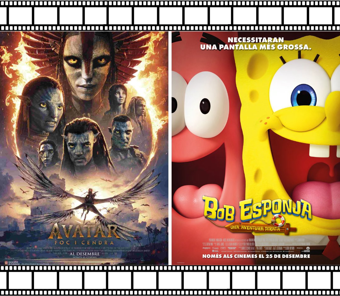 Cinema en català: aquestes festes, 'Avatar: Foc i cendra' i 'Bob Esponja: una aventura pirata' a l'<a href="/ocine_es/">OCINE</a>  Les Gavarres i al JCA Cinema de Valls.