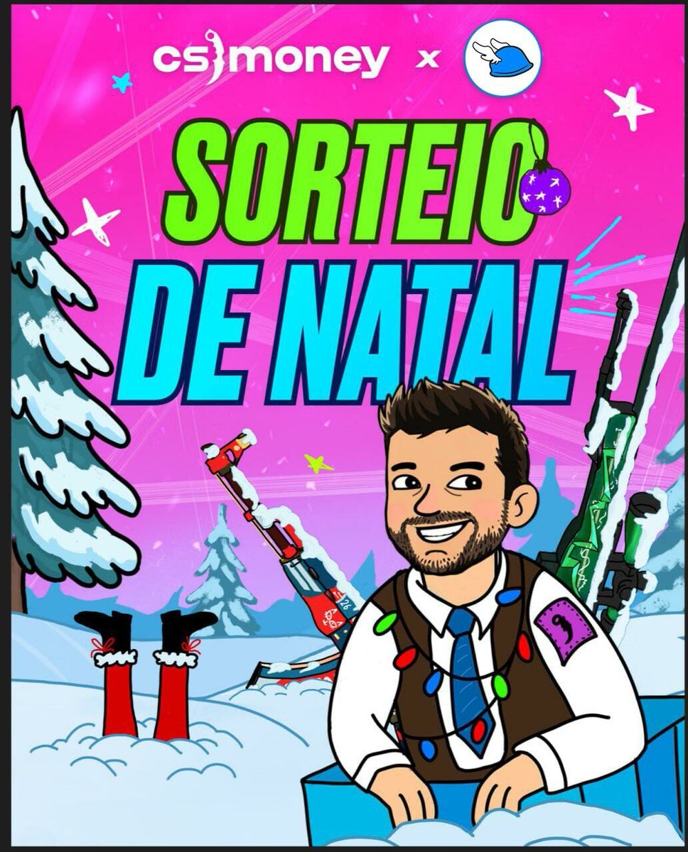 Salve, Tribo!️ A partir de hoje, vocês podem escolher uma skin como presente de natal na <a href="/csmoneytrade/">CS.MONEY</a> 🎁⛄

É só fazer o seguinte:  Me seguir e seguir a <a href="/csmoneytrade/">CS.MONEY</a> 👈

Vá para o modo Troca na CSMONEY, escolha qualquer skin de até US$ 400 Tire um print mostrando a skin, o