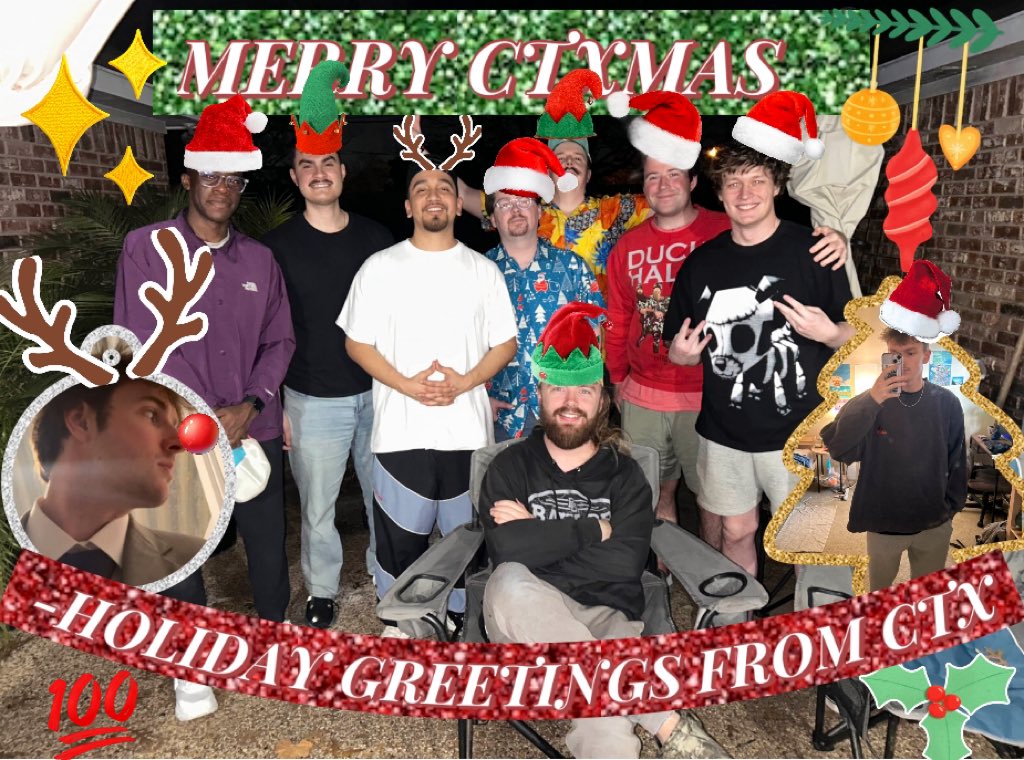CtxReel's tweet image. 🎄❄️☃️HAPPY HOLIDAYS🎁🎄🧑‍🎄
 from the central texas melee / mario kart 8 / smash ultimate / guilty gear strive / pokemon gen 3 league

#ctxmas
#ctx 
#mackiemoney