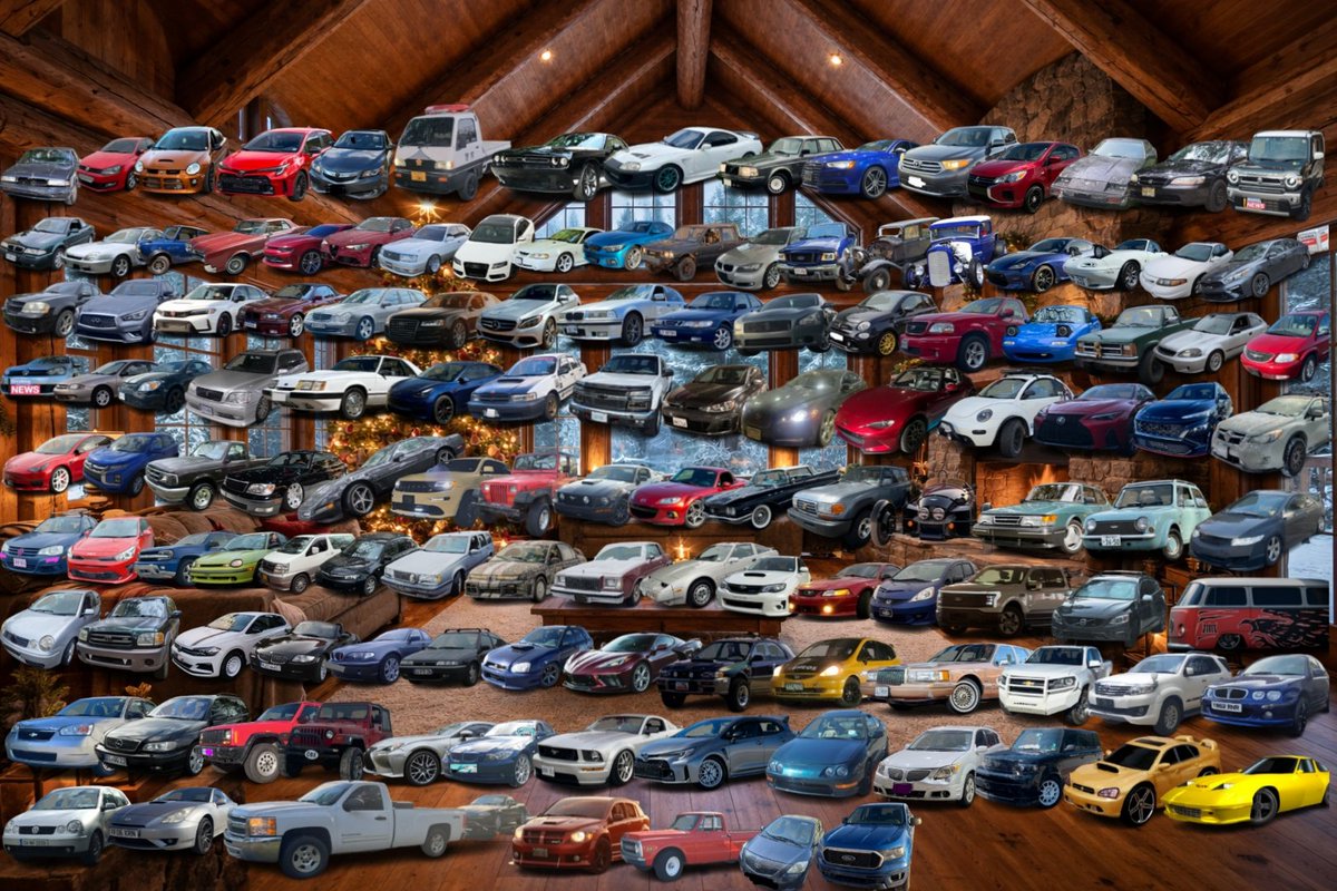 burgeoisiee's tweet image. the 2025 Christmas car meet!