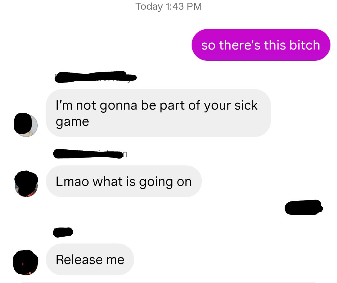 sleve_mcdichael's tweet image. bored af so I made a group chat with my ex boyfriends and they're being so dramatic about it