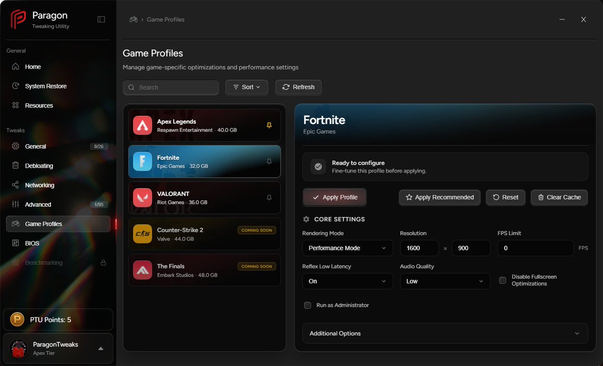 Paragon│Boost Gaming PC Performance tweet media