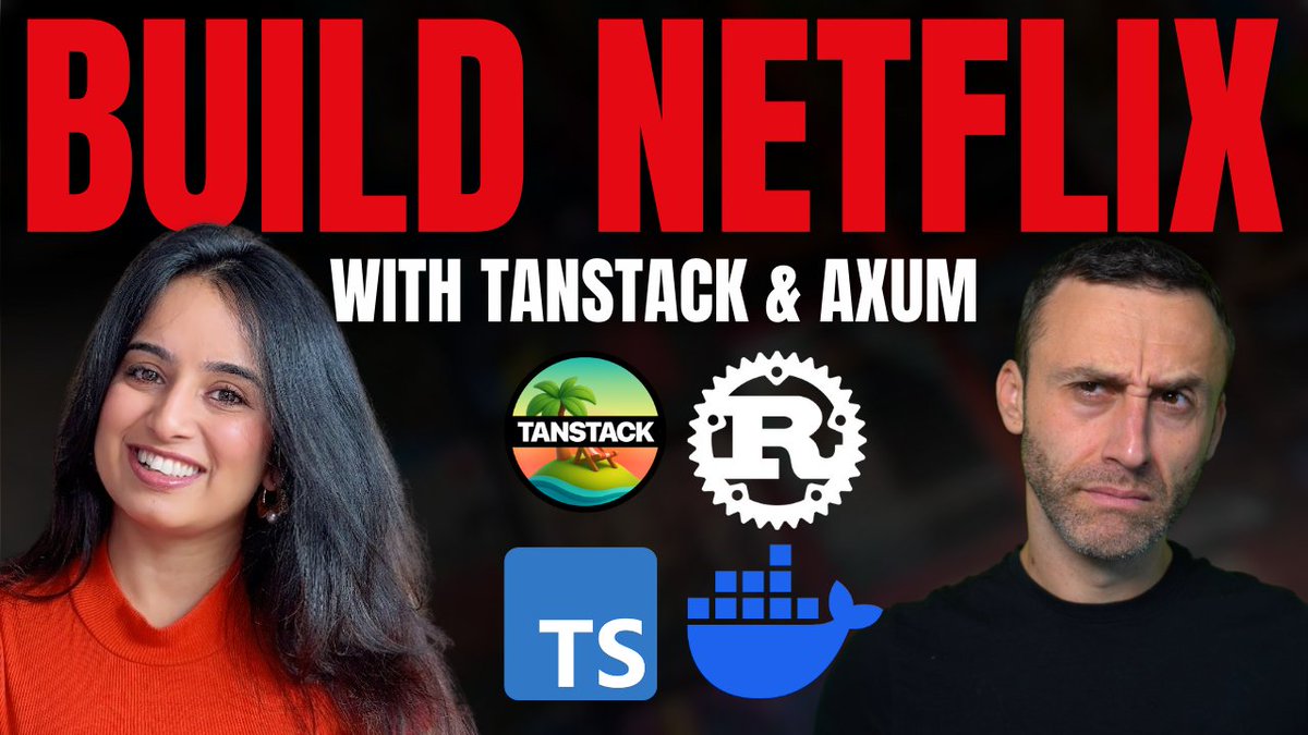 This year, I created hundreds of videos.

THIS is my favorite one.

A collab with Shruti to create a real project, using:
- Typescript (Tanstack) on the Frontend
- Rust (Axum) on the backend
- Docker to deploy on Digital Ocean

My fav part is the intro: youtu.be/TVeaQKtCXzk