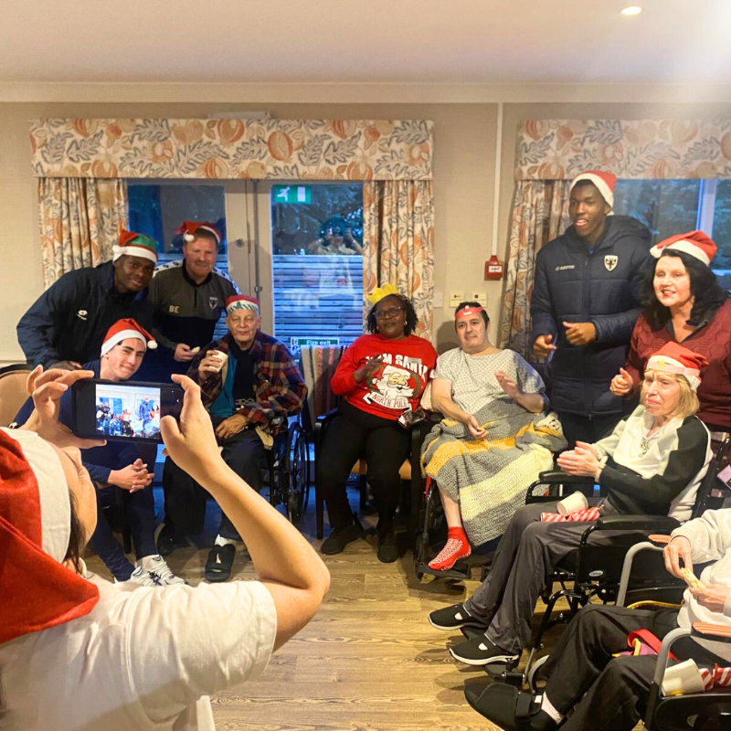 AFCWimbledon's tweet photo. AFC Wimbledon’s second-year scholars recently took time away from the pitch to give something back to the local community, visiting Ashmead Care Home for an afternoon that perfectly reflected the values of the Club and @AFCWAcademy ❤️

#AFCW 🟡🔵