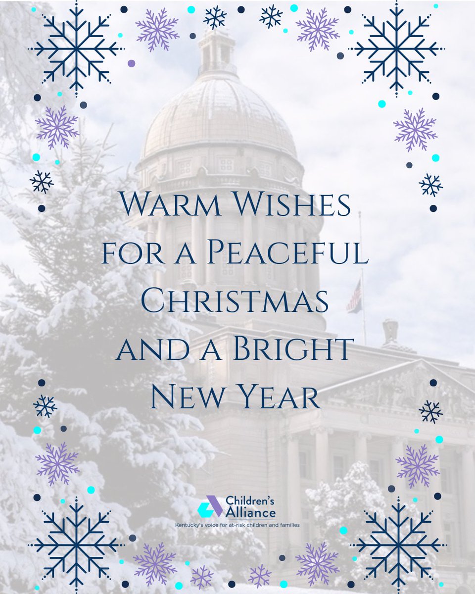 AllianceKy's tweet image. The Children’s Alliance staff appreciates all our member agencies and are grateful for the services you provide to at-risk children and families! We look forward to our continued partnership in the coming new year!

We will be closed Dec 24-26 and Jan 1-2 for the holidays!