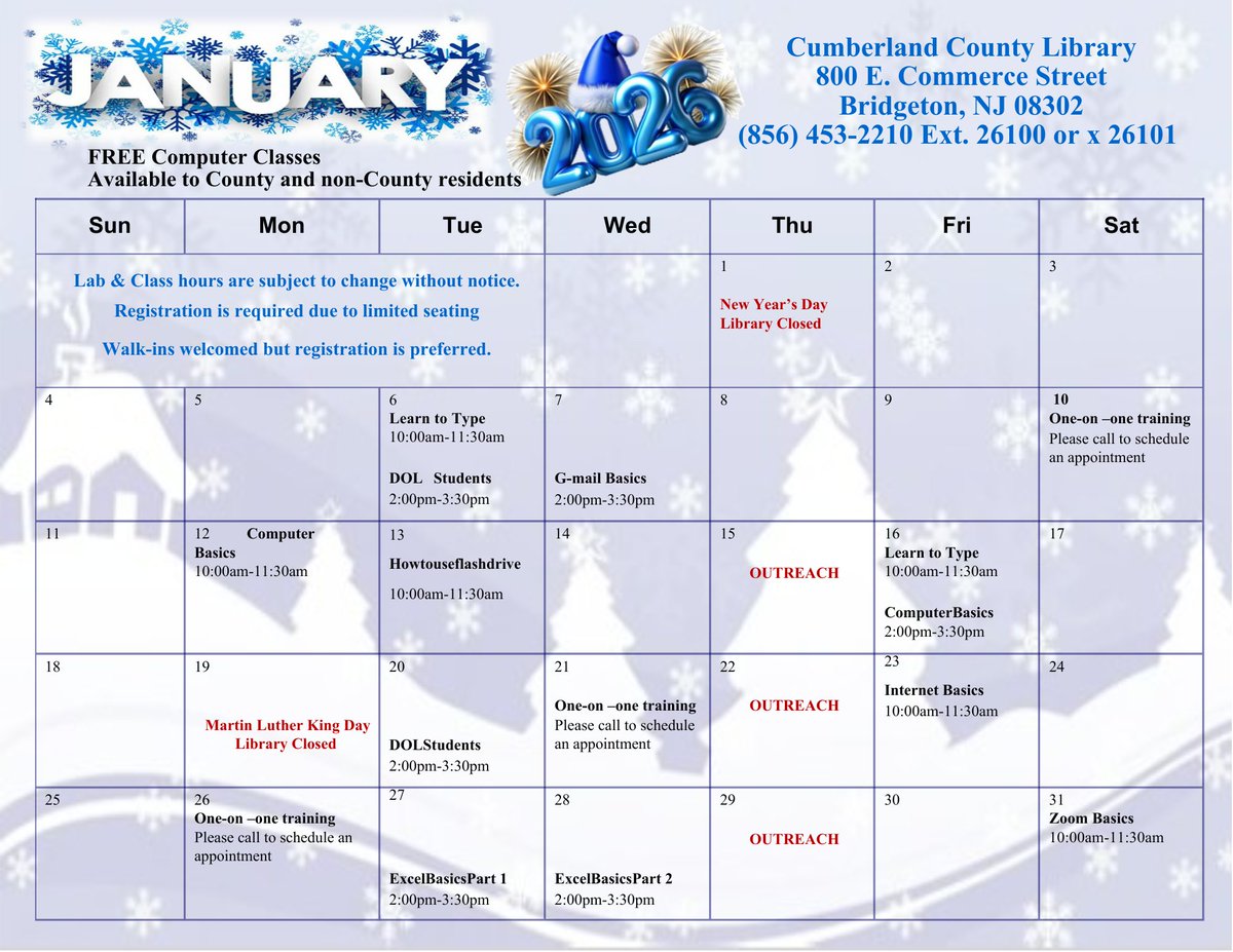 Posting on behalf of #cumberlandcountylibrary