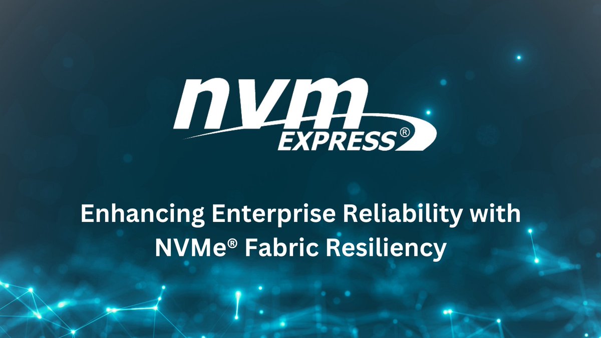 NVMexpress's tweet image. Read this recent #NVMExpress blog from @PureStorage, to learn how #NVMe Fabric Resiliency reduces recovery time during disruptions, critical for #Enterprise, #AI and #HPC workloads using #NVMeoF: bit.ly/42Tp1TZ