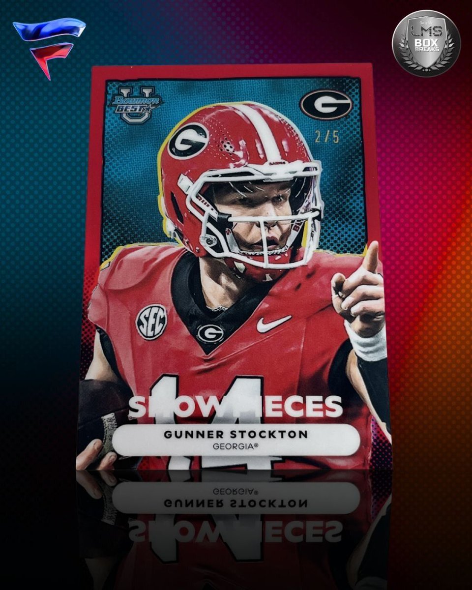 BoxLms's tweet image. 🔥 Showtime in Athens! 🔥

Gunner Stockton Showpieces from Bowman U Best — RED /5 🔴
Big-time presence, ultra-limited heat, and future QB buzz written all over this one. When it’s numbered this low, it’s not just a card… it’s a statement. 💥🏈