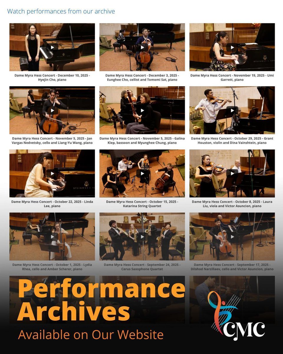 We’re on holiday break, but the music is still playing!

Watch past concerts in our Performance Archives and listen back anytime. The archive is updated after every performance.

Visit: classicalmusicchicago.org/performancearc…