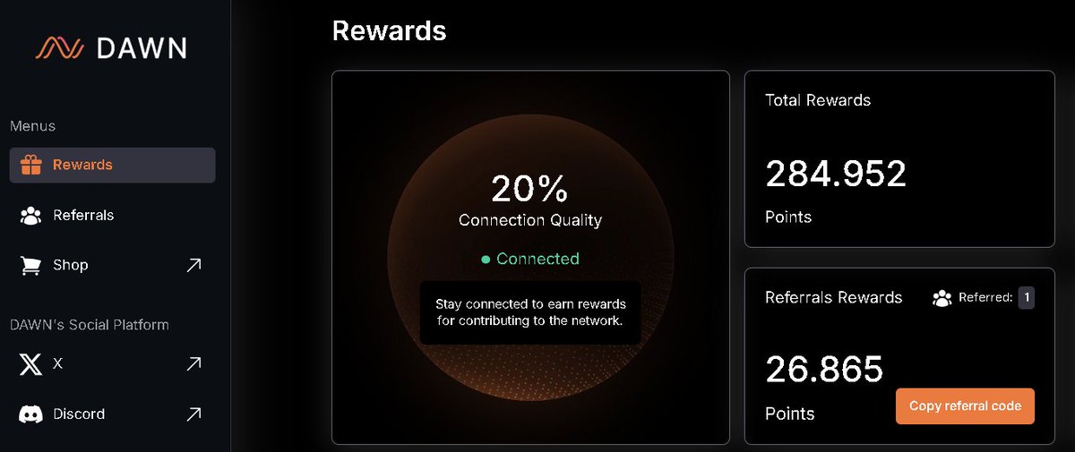No investment,  just ran the <a href="/dawninternet/">DAWN</a>  extension early and stacked points.
Today, Dawn announced a $13M raise, backed by #Solana .
This is why farming early matters.
👀⚡ in case you want to join : 7kimyvhy
Update the dashboard extension, including the redesigned website,
