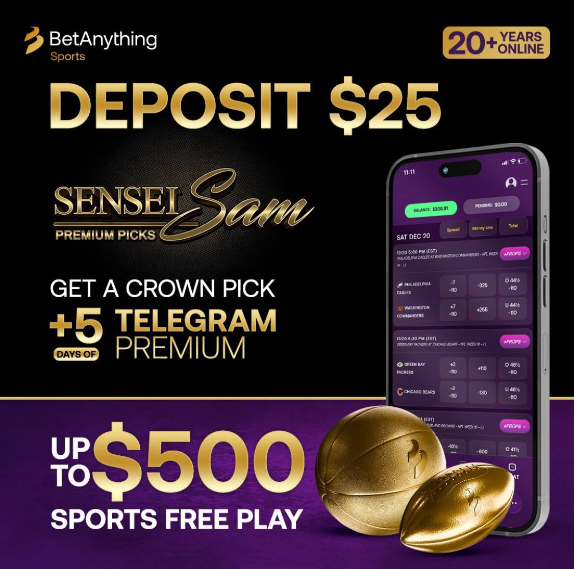 #MerryChristmas  🎅🏼 
👑👑👑👑👑 <a href="/betanything_eu/">BetAnything</a> 
Want #SenseiSam  Premium picks? 💵

Deposit $25 on BetAnything today, reply with a screenshot of the deposit to this post, and get Sensei Sam's Premium Telegram access! 👇
Join Now ‼️‼️

bit.ly/tClaimBonus

Retweet 🏈⚽️🏀🎾🏒