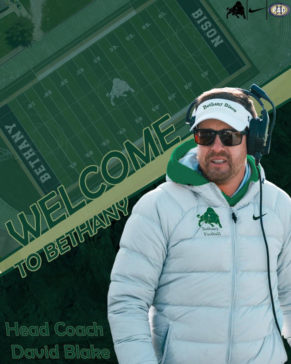 BethanyWV_Bison's tweet image. THE BISON HAVE FOUND THEIR NEW LEADER 🦬

Bethany would like to welcome David Blake, your newest Head Coach of @BethanyWV_FB! 🏈

bethanybison.com/news/2025/12/2…