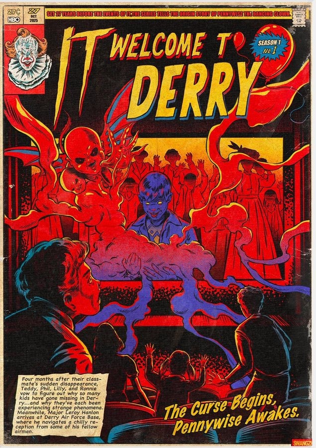 GattoComics's tweet photo. Una de las series de las que más se habló este año es Welcome to Derry, siempre que la veía era inevitable que pensara que la historia podría contar muy buenas cosas sin censura en el horror en algún cómic ¿Crees lo mismo? https://t.co/Yrg1Z3cfZ2
