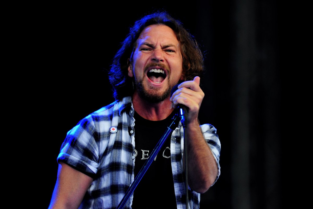 Happy Birthday to <a href="/PearlJam/">Pearl Jam</a> front man @EddieVedder !!! What are your favorite songs Eddie sings? - <a href="/JoeRockWBAB/">Joe Rock</a> #Rock #ClassicRock #Grunge #EddieVedder #PearlJam #RockOnRock #TodayInRock #WBAB (Photo by Gareth Cattermole/Getty Images)