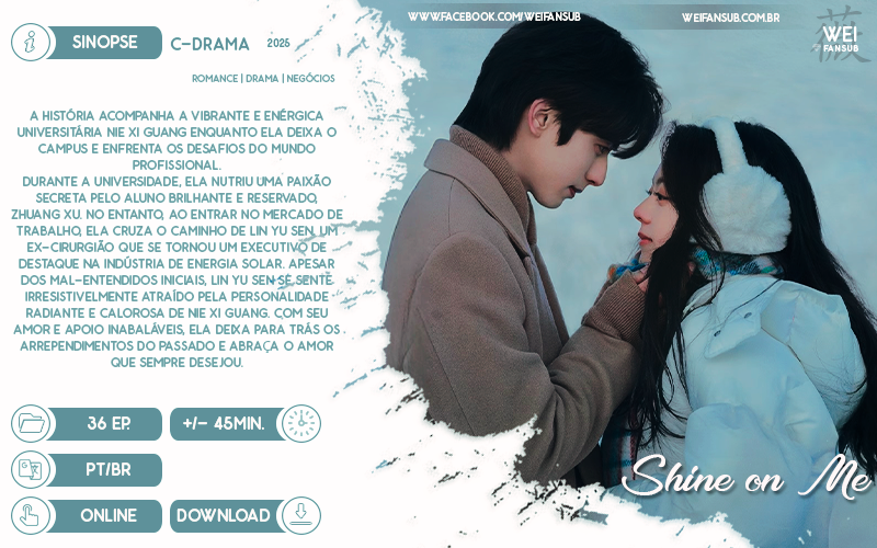 WeiFansub's tweet image. #LANÇAMENTO | SHINE ON ME
Dps de muito esperar, o hino está entre nós e bem na época do Natal, um presentinho da China pra nós 🥰 Começamos o drama conhecendo o Dr. Lin, um cirurgião renomado, q conseguiu terminar uma cirurgia mt complicada. O amigo dele chama ele pra ir